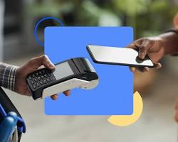 person making a payment with their smartphone resmi