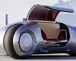 Image of Autonomous Pod Futuristic Car