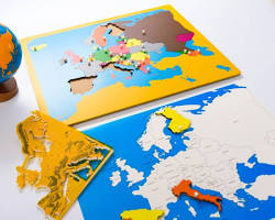 materiais montessori na escola prisma - Imagem de Mapas de Continentes e Países Montessori material