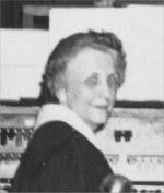 Mrs. Stephen (Mary Larimore) Jones (5-7-81...87yo) [1919 photo and 1950 choir photo at organ] - MaryLJones2-150
