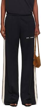 Black Classic Logo Track Loose Track Pants by Palm Angels on ...