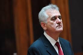 The new Serbian President, Tomislav Nikolic, gives a press conference at the National assembly building in Belgrade on May 31, 2012. - tomislav_nikolic