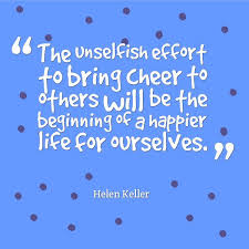 The unselfish effort to bring cheer to others will be the ... via Relatably.com