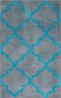 Grey and turquoise rug