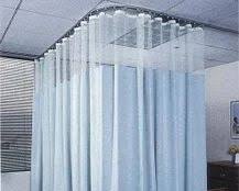 Image of Wornout antimicrobial hospital curtain