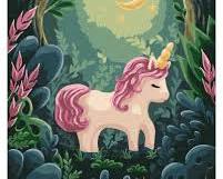 Комплект за рисуване по номера Ideyka  Приказен еднорог