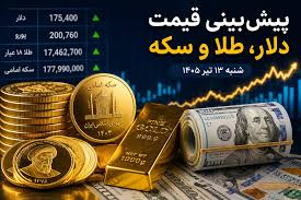 دلار در آستانه کانال جدید؟ / پیش‌بینی قیمت دلار، طلا و سکه برای شنبه ۱۳ تیر ۱۴۰۵