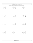 Addition with unlike denominators