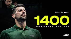 Djokovic, with his 1,400th tour-level match, follows in footsteps of Connors & Federer