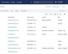 Зображення: Capsule CRM contacts view