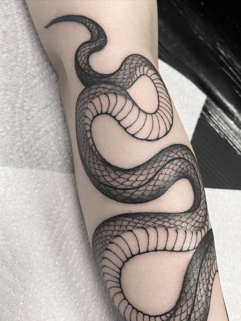 Two heads snake wrapping around the arm. Custom design for the ...