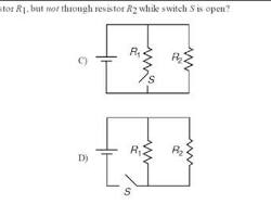 صورة circuit diagram with a current I flowing through resistors R1 and R2 and a voltage source E