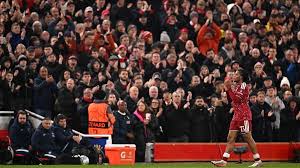 Rio Ngumoha celebrates Liverpool Champions League comeback against Villarreal