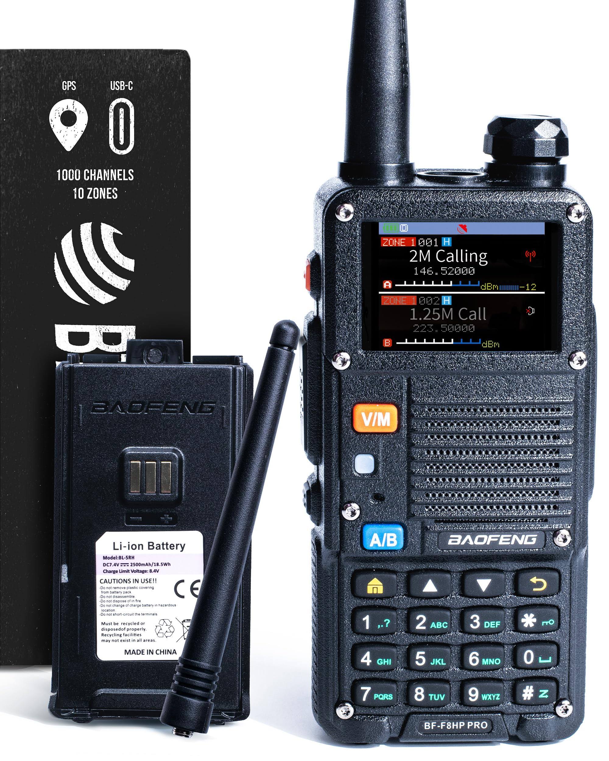 Baofeng Bf-f8hp Pro 8w Tri Band Two-way Radio