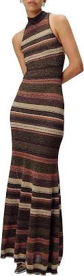 Ronny Kobo Women's ARLO Knit Dress, Forest Brown Multi at Amazon Women's Clothing store - Product from Amazon.com