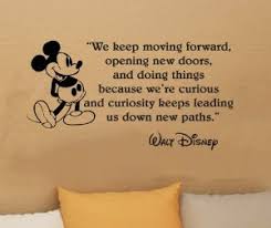 Walt Disney Mickey Mouse We Keep Moving Forward Wall Quote Vinyl ... via Relatably.com