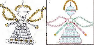 Учимся делать ангелочков из бисера