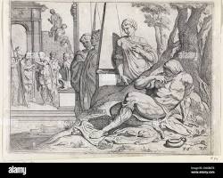 Image of Odyssey Book 18 classical art Odysseus fight with Irus beggar in palace