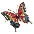 Butterfly Hair Clip - Silver Tone Butterfly Hair Accessory - m