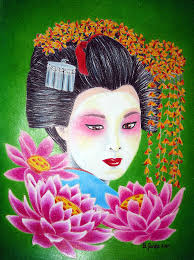 Lady Lotus Drawing by Betsy Jones - Lady Lotus Fine Art Prints and Posters for Sale - lady-lotus-betsy-jones
