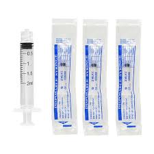 100PCS 2ml Luer Lock Syringe No Needle Sterile