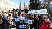 UPDATED Public-Service Media Staffers Block Traffic to Press for Pay Rise