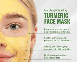 صورة turmeric face mask on face