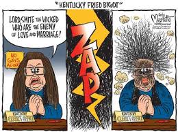 Image result for bigot kim davis cartoons