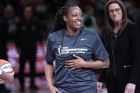 Kelsey Mitchell celebrating at All-Star Game
