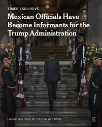 As the Trump administration ramps up its investigations into Mexico’s government, elected officials in the country’s governing party have been quietly offering themselves to U.S. authorities as informants against fellow party members. https://trib.al/SOJpx6t