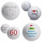 Golf balls engraved