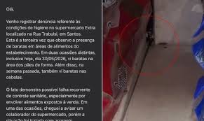 Barata anda em prateleira de pães de supermercado em Santos