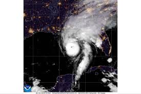 Hurricane Isaias 2026 satellite view over the Atlantic near Florida and the Bahamas