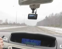 Image of Dash cam on a car