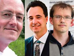 Die drei neuen Mitglieder der ÖAW von der Universität Innsbruck: Christoph Spötl, Hans Briegel und Roland Wester (von links). - blog_neue_mitglieder_oeaw
