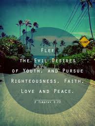 Day 40 Christian Quotes &quot;Flee the evil desires of youth, and ... via Relatably.com