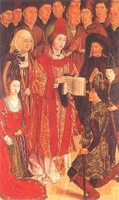 Alfons V., König von Portugal, vor dem h - Nuno Goncalves als ... - alfons_v_koenig_portugal_hl_v_hi