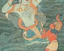 Image of Murugan defeating Surapadman