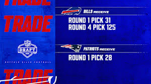 Buffalo Bills trade back again, deal 28th overall pick to Patriots in exchange for No. 31 & No. 125 overall