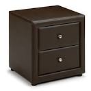 Brown faux leather bedside cabinets Sydney