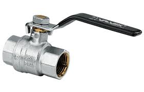 Full-port ball valve with packing nut on stem and steel ...