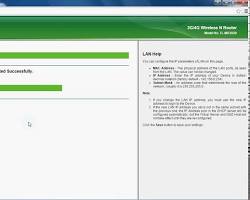 Clicking the "Save" button on a router's web interface