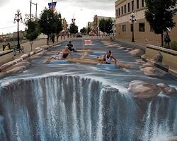 Imagen de 3d street art optical illusion sidewalk hole
