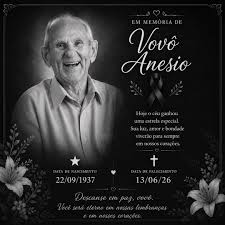 Família comunica com pesar o falecimento de Vovô Anésio aos 88 anos
