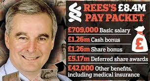 London-based wholesale banking chief Mike Rees emerged as one of the highest paid UK bankers, receiving a package of £8.4m. Pocketing a packet: Mike Rees - article-0-124E5532000005DC-222_468x254