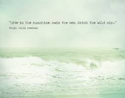 Beach Quote Ocean Photography Ralph Waldo Emerson Mint Green Teal ... via Relatably.com