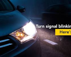 Image of car with a blinking turn signal