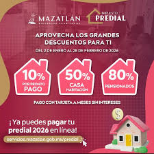 Últimos días para aprovechar descuentos en el pago del Impuesto Predial en Mazatlán.