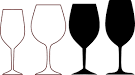 White wine glass graphic free vector download (7files) for