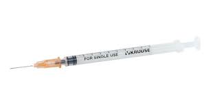 KRUUSE Disposable Insulin Syringe 25G x 5/8 Inch 100 Pack
